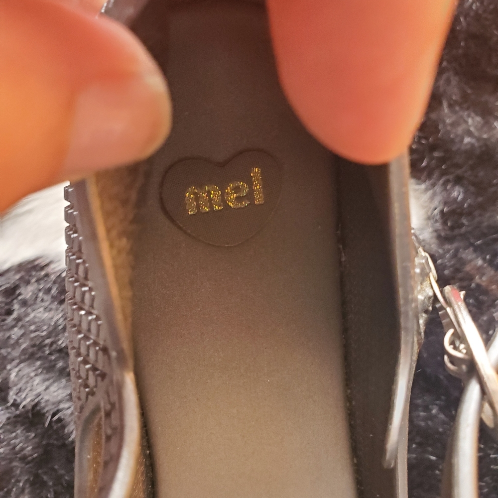 Melissa Flat shoes, grey with bow, seize 7 - Picture 3 of 4